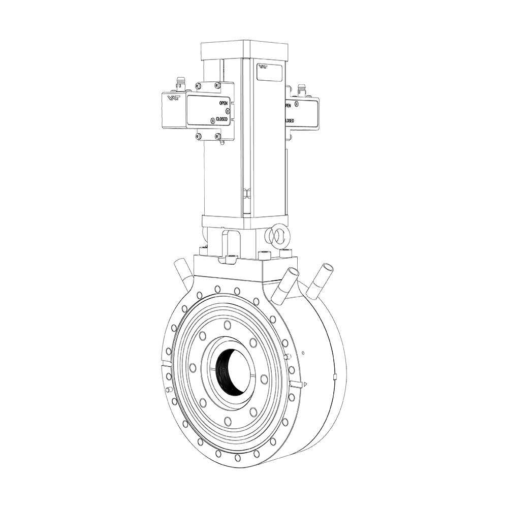 ITER Type 7 All-Metal Shutter Valve for microwave transmission lines (corrugated)